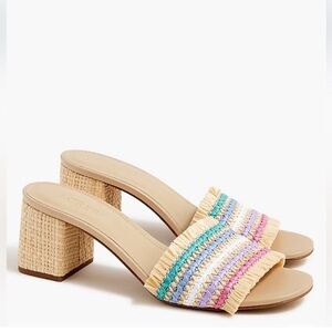 J.Crew Woven Mule Heels